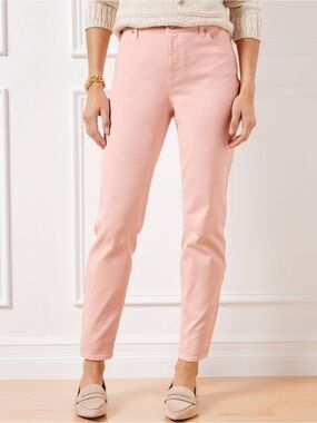 Talbots Flawless Pink High Waisted Jegging Crop Jean Size 14